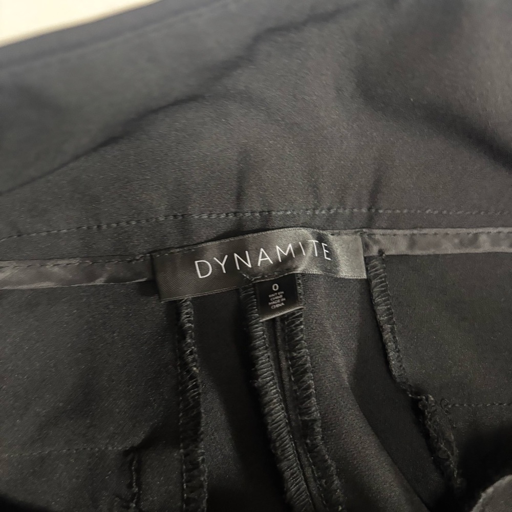 Dynamite Elegant Black Tie Waist Trousers - Picture 2 of 4